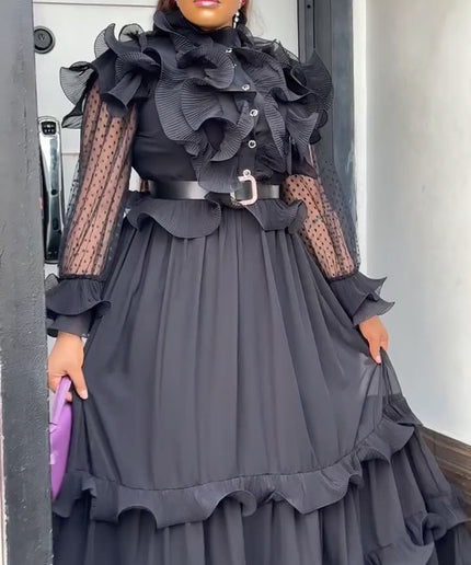 Ruffle Maxi Dress | Dresses for Women Birthday Party Photoshoot Graduation Wedding
