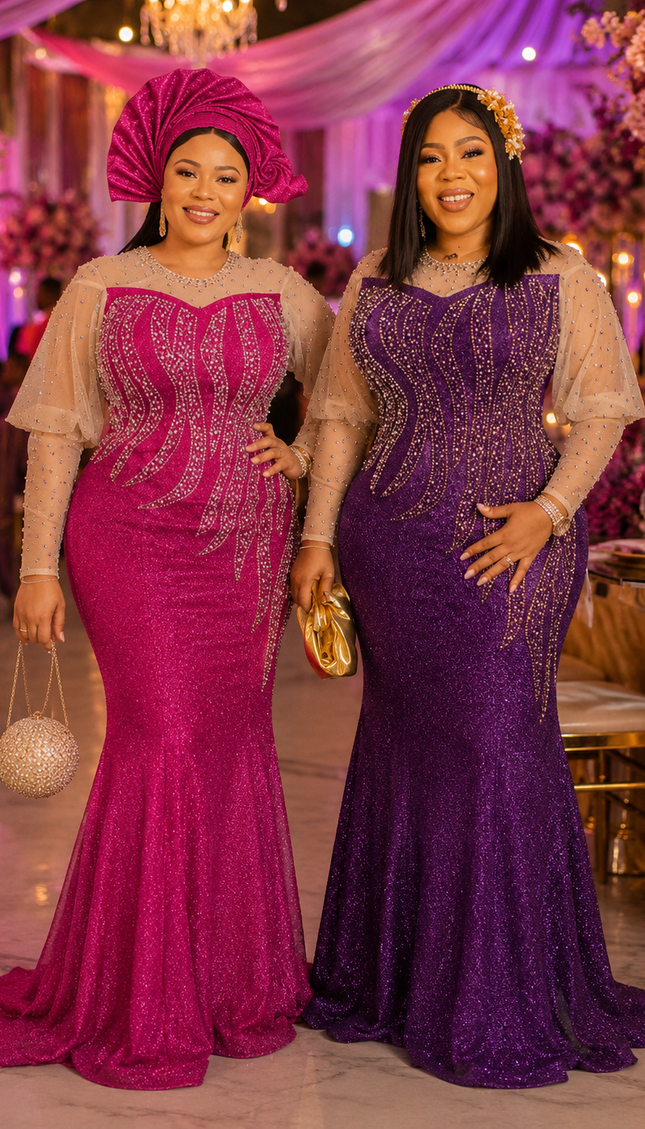 Plus Size Pink Embellished Mermaid Dress for Party Mother of The Bride Gown Wedding Guest Cocktail Reception Formal Evening Outfit