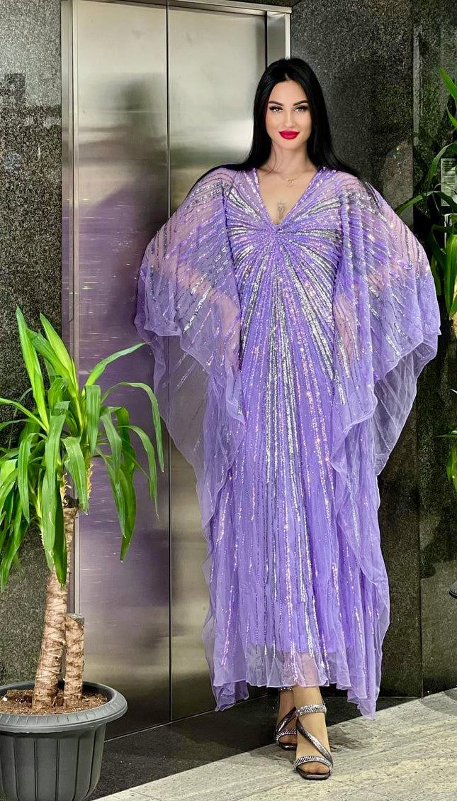 Sparkly Sequin Embellished Kaftan, Rich Aunty Bubu African Wedding Guest Dress Nigerian Party Attire,
