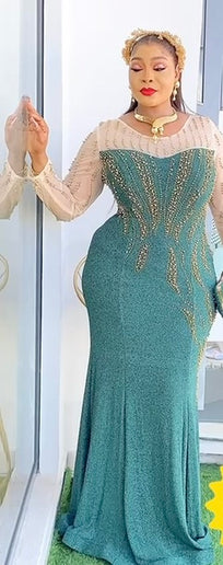 Plus Embellished Evening Gown
