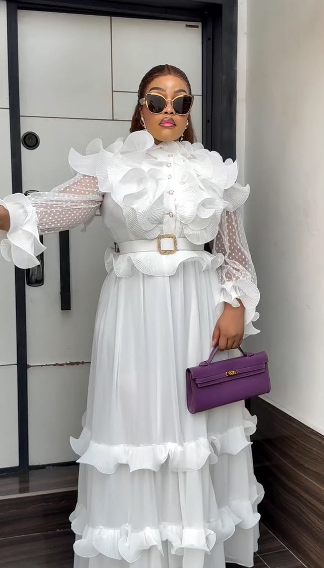 Ruffle Maxi Dress | Dresses for Women Birthday Party Photoshoot Graduation Wedding