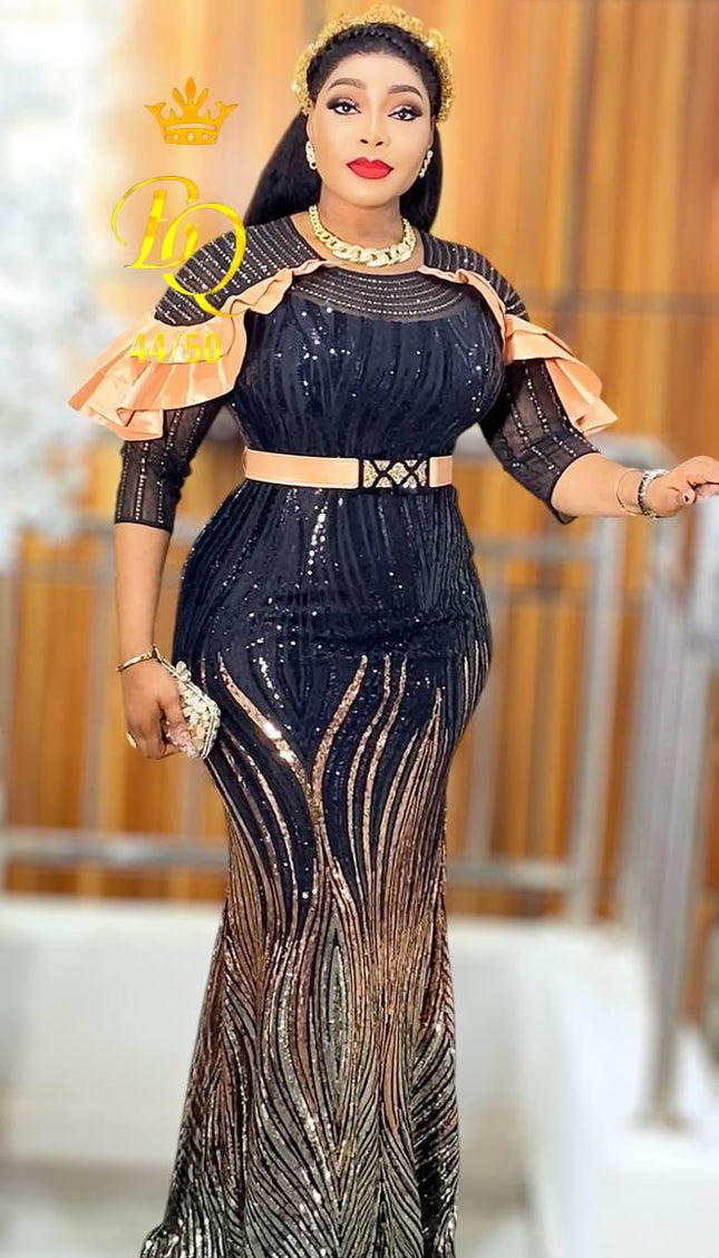 Sequin Embellished Maxi Dress
