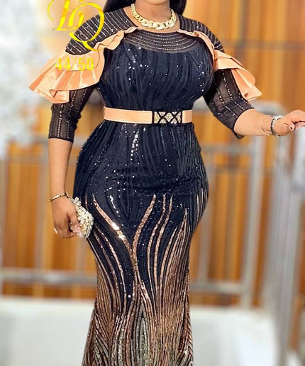 Sequin Embellished Maxi Dress