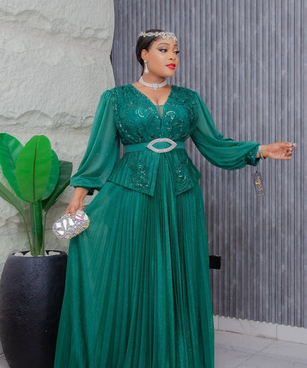 Sparkly Sequin Embellished Slit Sleeve Maxi Dress | Wedding Guest Party Birthday Mother of The Bride