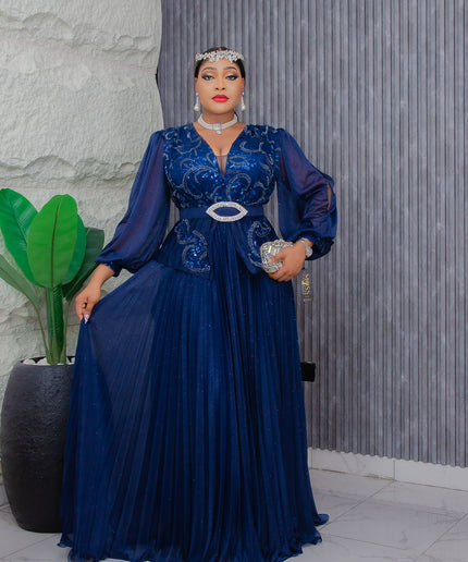 Sparkly Sequin Embellished Slit Sleeve Maxi Dress | Wedding Guest Party Birthday Mother of The Bride
