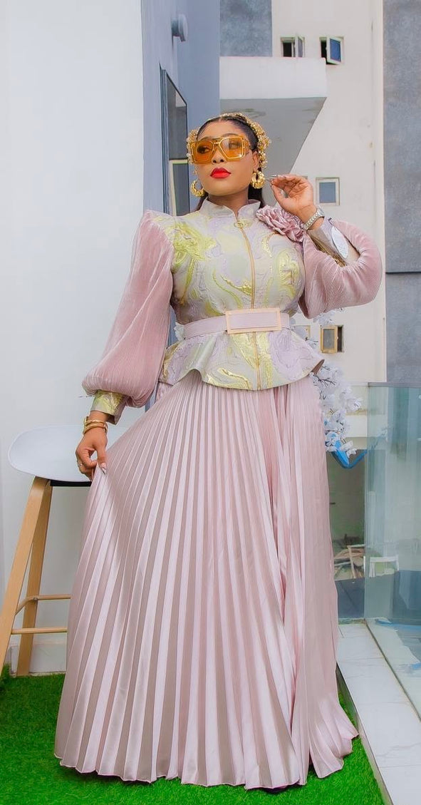 Embroidered 3D Flower Top and Skirt | Mother of The Bride Wedding Guest Bridal Photoshoot Birthday Party