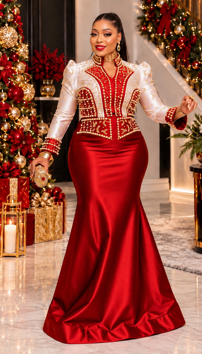 "Holiday Party Fashion" Black & Gold Rhinestone Embellished Mermaid Dress for Gala Birthday Photos Wedding Guest Mother of Bride Church Anniversary Floor-Length Formal Gown Curvy Plus Size