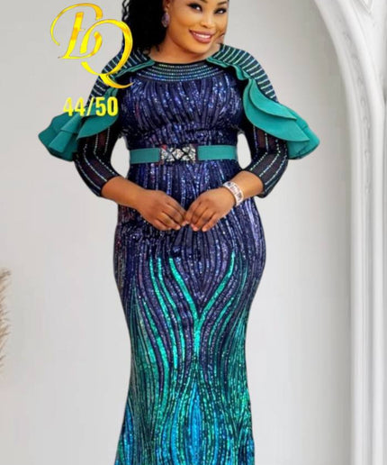 Sequin Embellished Maxi Dress