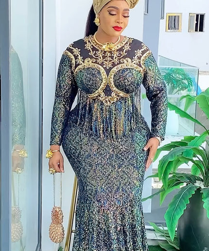 Fringe Embellished Party Dress