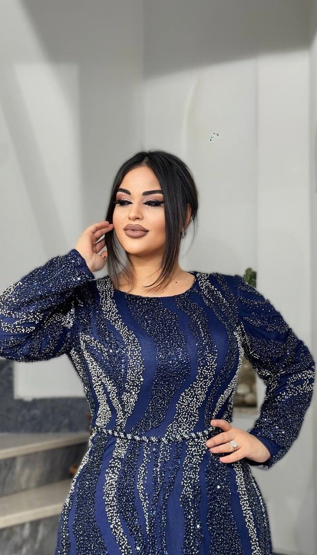 Plus Size Beaded Wedding Guest Dress, Mother of The Bride Maxi Gown, Party Evening Wear Fashion Anniversary Birthday Gala Dinner Cocktail