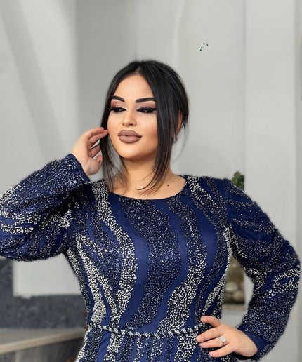 Plus Size Beaded Wedding Guest Dress, Mother of The Bride Maxi Gown, Party Evening Wear Fashion Anniversary Birthday Gala Dinner Cocktail
