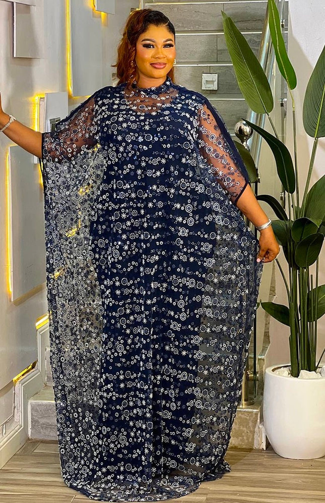 Sparkly Gold Kaftan Dress, African Bubu Wedding Guest Attire, Birthday Party Dinner Outfit