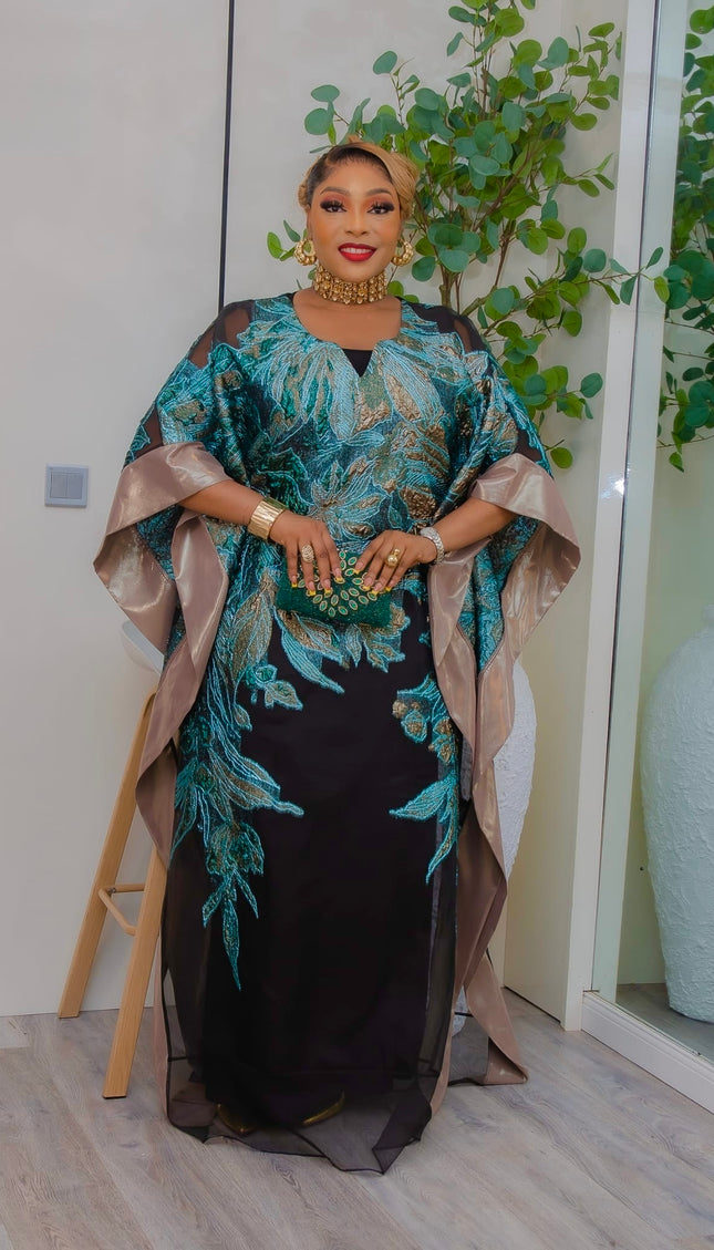 Purple Bubu Brocade Dress for African Wedding Guest Kaftan Engagement Ceremony Cocktail