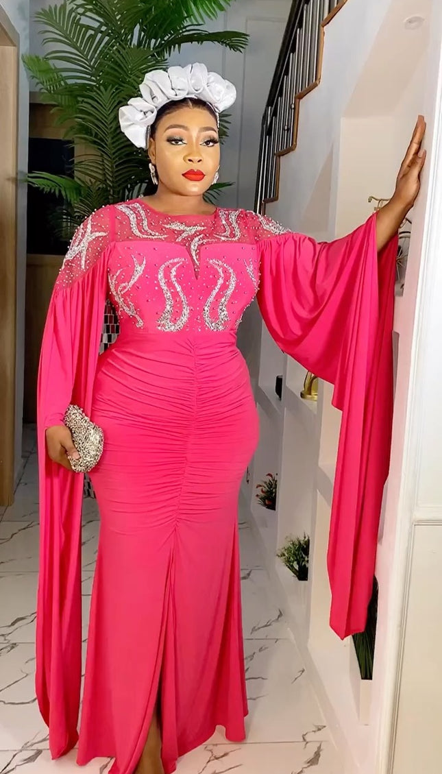 Embellished Dress Dramatic Bell Sleeves