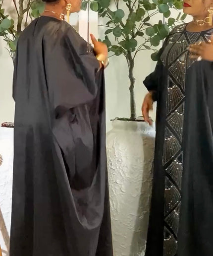 Black Embellished Kaftan Dress: African Bubu Wedding Guest Attire Birthday Dinner Photoshoot Gala Anniversary