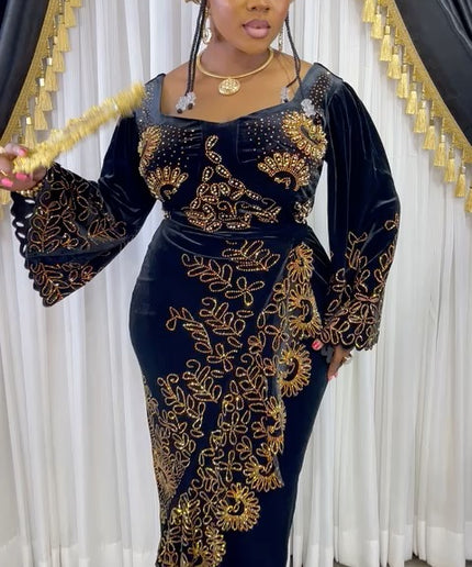 Rhinestone Wrap Iro and Buba Dress