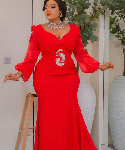 Black Embellished Ruched Mermaid Dress: Mother of The Groom Wedding Guest Attire Formal Evening Gown