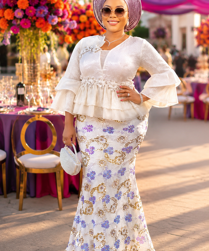 Pretty in Pink Sequin Peplum Ruffle Maxi Dress for Mother of The Bride Wedding Guest Birthday Party Outfit Plus Size