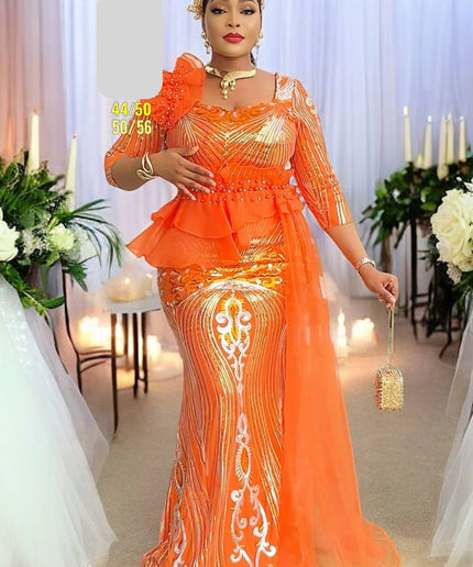 Sequin Side Draped Maxi Dress | Bridal Wedding Guest Mother of The Bride Gala