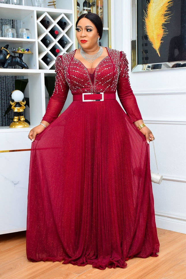 White Embellished A-Line Maxi Gown for Bridal Civil Wedding Photoshoot Mother of The Bride