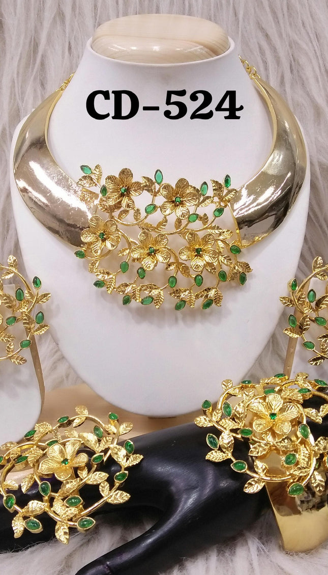 Dubai Gold Plated Jewelry Set | Bridal Jewelry, Wedding Guest, Mother of The Bride Jewelry, Birthday Party Celebrant