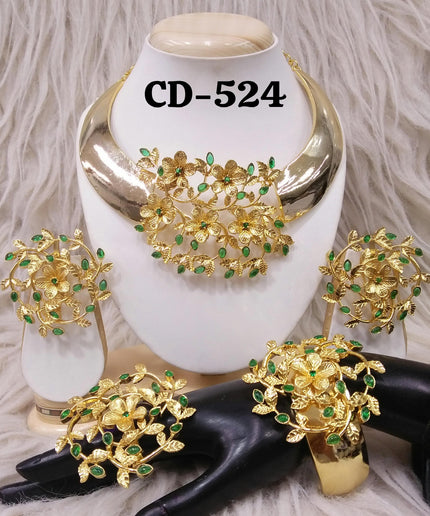 Dubai Gold Plated Jewelry Set | Bridal Jewelry, Wedding Guest, Mother of The Bride Jewelry, Birthday Party Celebrant