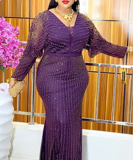 Embellished Floor Length Evening Gown | Celebrant Photoshoot Birthday Party Mother of The Bride