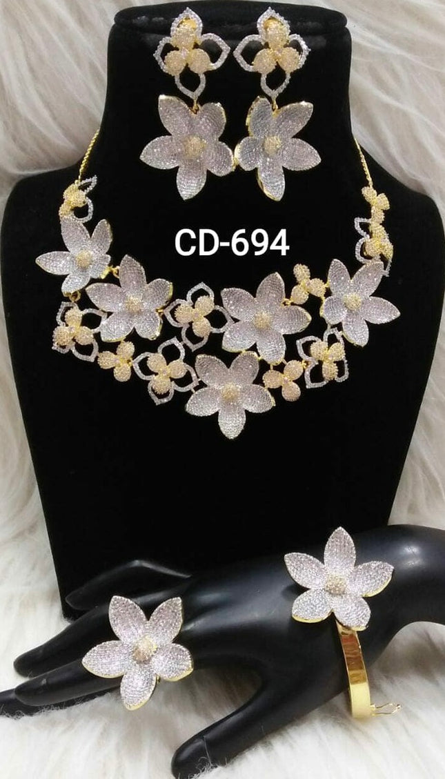 Dubai Gold Plated Jewelry Set | Bridal Jewelry, Wedding Guest, Mother of The Bride Jewelry, Birthday Party Celebrant