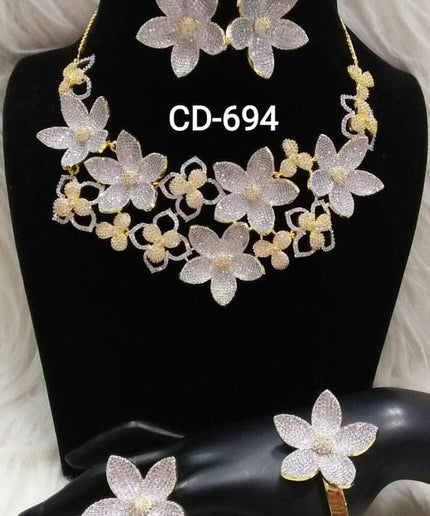 Dubai Gold Plated Jewelry Set | Bridal Jewelry, Wedding Guest, Mother of The Bride Jewelry, Birthday Party Celebrant