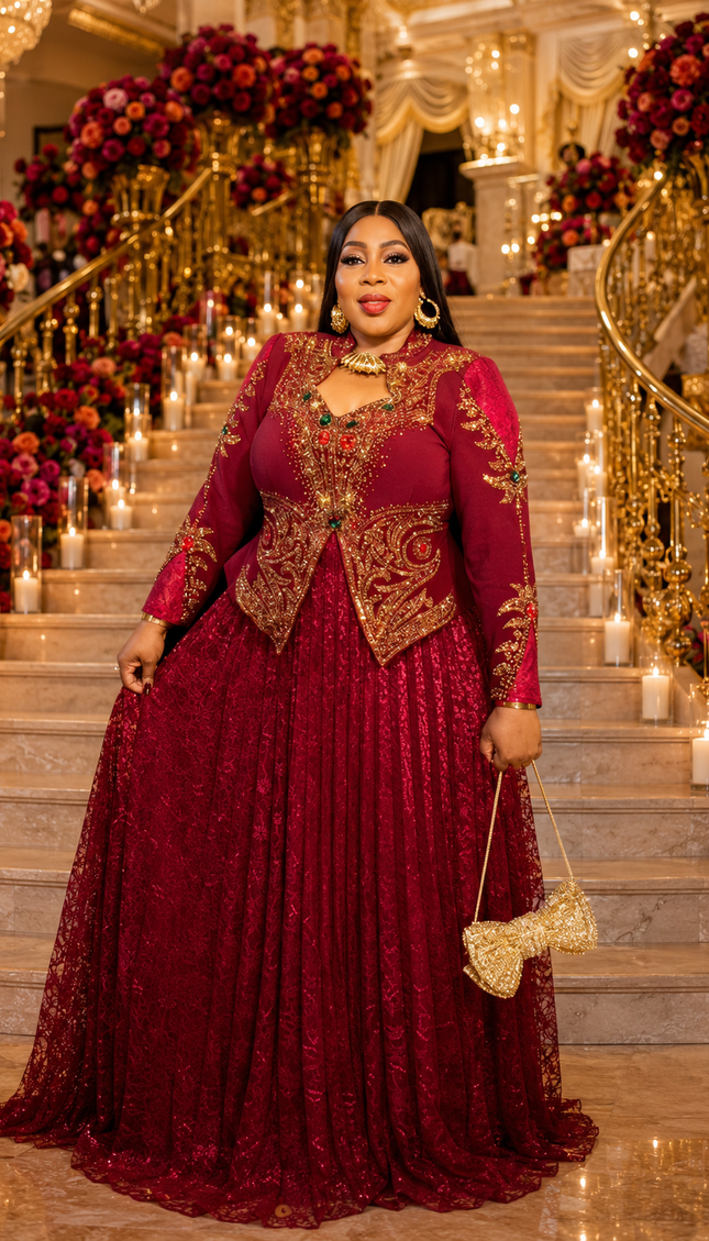 Glamorous Wine Rhinestone Pleated Peplum Maxi Dress for Party Wedding Guest Formal Evening Gown Mother of The Bride Cocktail Reception Birthday Celebrant