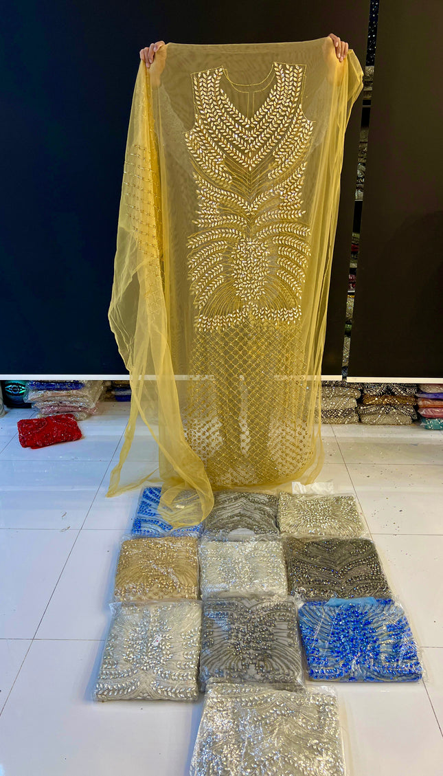 Swarovski Crystal Hand Beaded Panel Dress | Wedding Guest Dress Prom Dress Birthday Party Celebrant Dressmaking