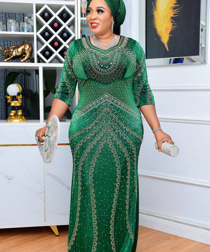 Plus Size Embellished Mother of The Bride Gown, Burgundy Wedding Guest Mermaid Dress Long Maxi, Party Anniversary Birthday Celebrant Worthy