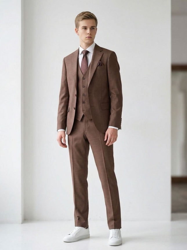 Men's Slim Fit 5-Piece Suit for Wedding Graduation Birthday Prom Business Casual Photoshoot Party Outfit Formal Occasion Wear