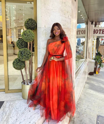 Off-The-Shoulder A-Line Maxi Gown | Summer Wedding Guest Mother of The Bride Prom Graduation