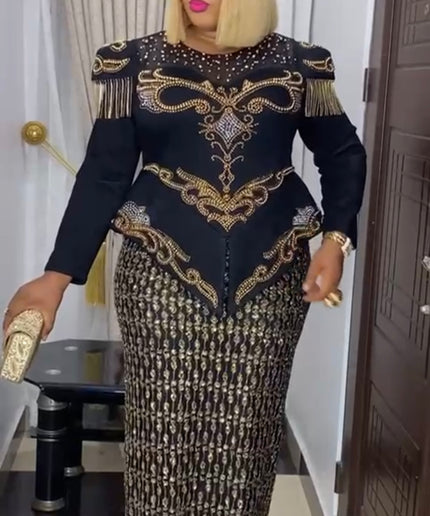 Embellished Wedding Guest Dress Sequin Beaded Mother of The Bride Party Wear