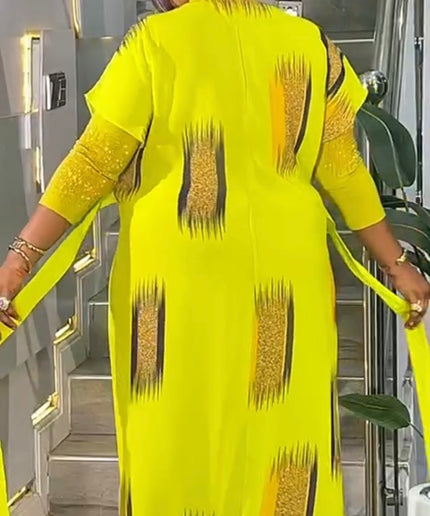 Sparkly Orange Embellished Mandarin Collar Kaftan Maxi Dress for Summer Wedding Guest Formal Evening Attire