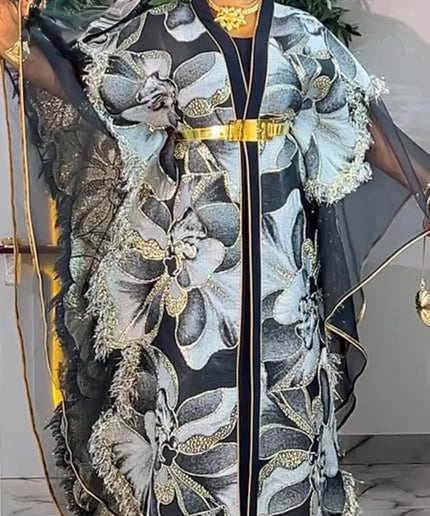 Luxury Purple Brocade Kaftan Dress 2-Piece Set, Formal Wedding Guest Mother of The Bride Graduation Church Gala Anniversary Plus Size