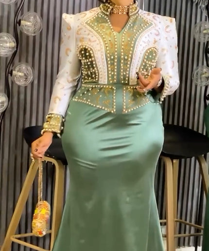 Embellished Wedding Guest Mermaid Dress Mother of The Bride Dinner Cocktail Birthday Anniversary Graduation Ceremony Gala