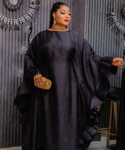 Luxury African Bubu with Ruffles - Wedding Guest Dress Mother of The Bride Rich Aunty Fashion Photoshoot Birthday Party Dinner