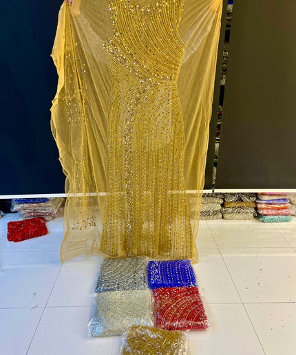 Swarovski Crystal Hand Beaded Panel Dress | Wedding Guest Dress Prom Dress Birthday Party Celebrant Dressmaking