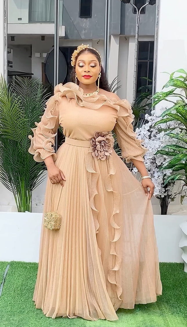 Off Shoulder Ruffle Maxi Dress | Women Fashion Dresses Wedding Guest Birthday  Party Celebrant Photoshoot