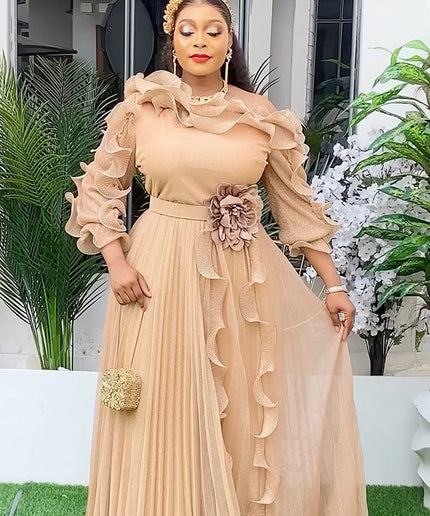 Off Shoulder Ruffle Maxi Dress | Women Fashion Dresses Wedding Guest Birthday  Party Celebrant Photoshoot
