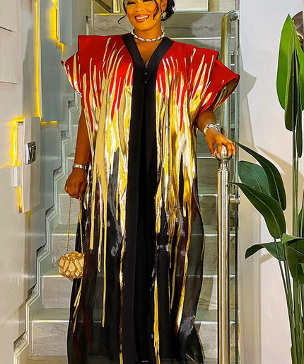 Classy Kaftan Dress 2-Piece Set, Mikado Metallic Brocade Bubu African Wedding Guest Attire Engagement Ceremony Birthday Party Dinner Celebrant Photos Plus Size