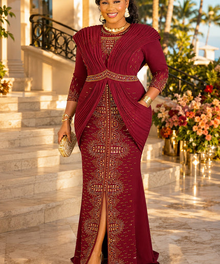 Make An Entrance White Structured Shoulder Crystal Embellished Maxi Dress - Wedding Birthday Outfit Cocktail Party Formal Evening Gown