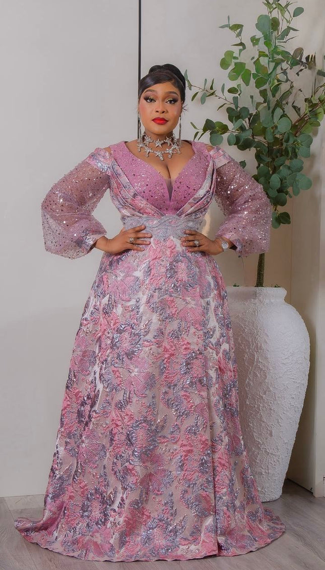 Gold Sequin Brocade A-Line Gown, Cold Shoulder Formal Evening Dress: Wedding Guest Mother of The Bride Gala Birthday