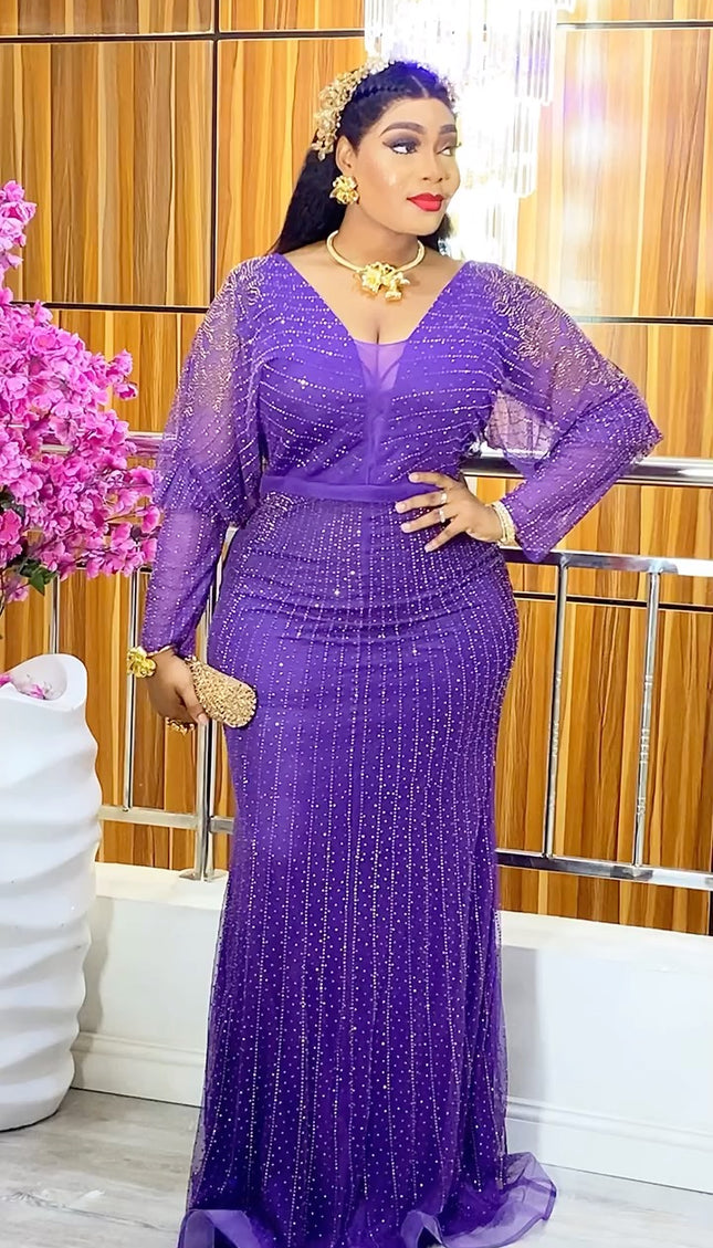 Embellished Party Maxi Dress | Celebrant Photoshoot Birthday Party Mother of The Bride