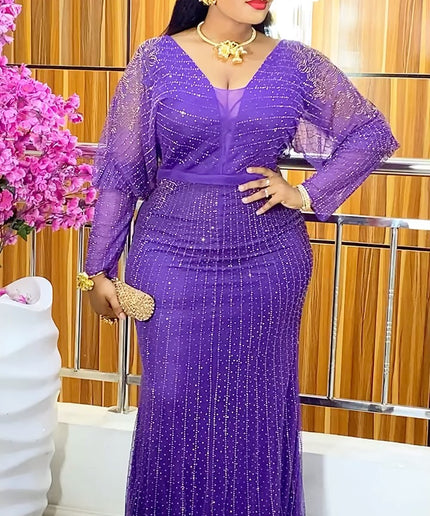 Embellished Floor Length Evening Gown | Celebrant Photoshoot Birthday Party Mother of The Bride