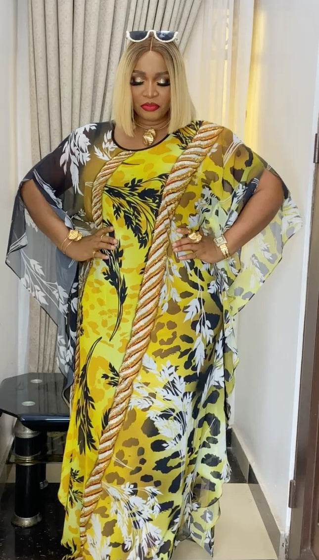 Embellished Maxi Kaftan Dress | Wedding Party Guest Birthday Graduation Photoshoot