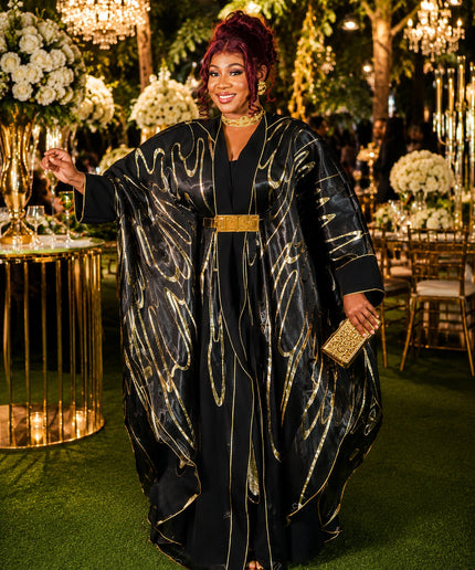 Luxury White & Gold Brocade Kaftan Maxi Dress, African Bubu Wedding Guest Attire Mother of The Groom Birthday Party 2-Piece Outfit