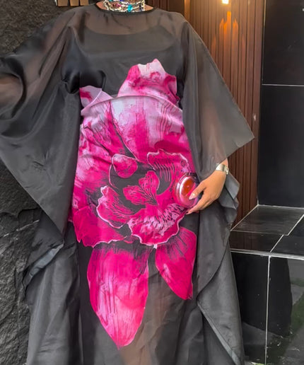 Green Floral Organza Bubu - African Wedding Guest Dress Nigerian Party Attire Engagement Photoshoot